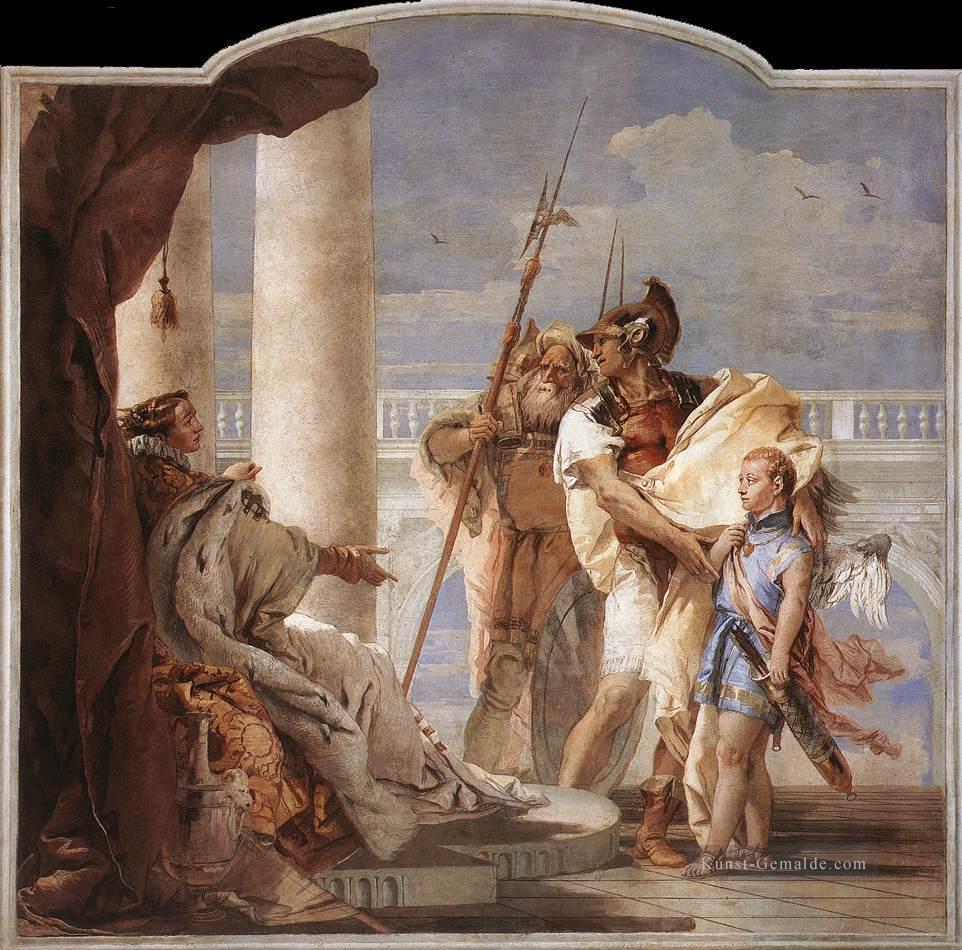 Villa Valmarana Aeneas Einführung Amor gekleidet als Ascanius zu Dido Giovanni Battista Tiepolo Ölgemälde